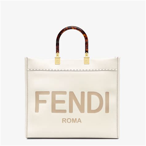 fendi sunshine shopper white